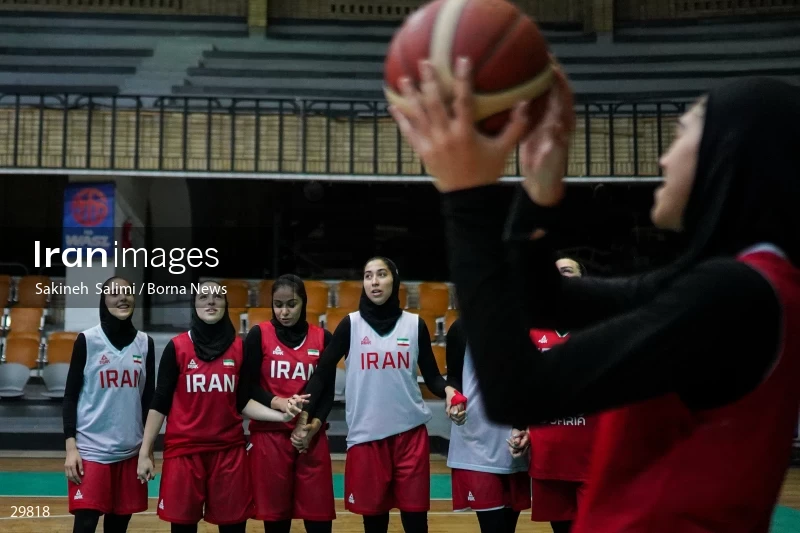 Iran women's national basketball team training