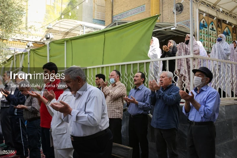 Iranians perform Eid al-Fitr prayers in Tehran