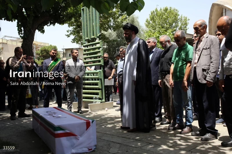 The funeral ceremony of Ahmadreza Ahmadi