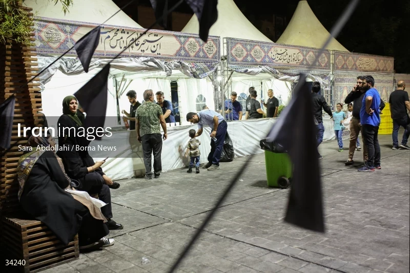 Mourning in the Ashurai tent of Haft Tir square in Tehran
