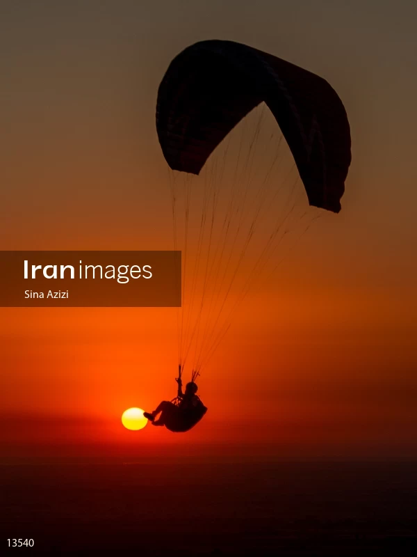 Paragliding in Sunset
